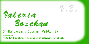valeria boschan business card